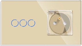 Hármas Érintőkapcsoló Hermetikus Aljzat