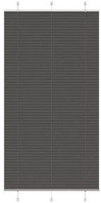 pliszírozott redőny fekete 110x200 cm szövetszélesség 109,4 cm