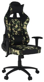 Irodai/gamer szék, fekete/katonai minta, ARMYRE