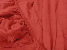 Jersey gyerek lepedő kiságyba piros 70 x 140 cm