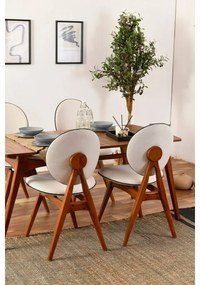 Touch Cream and Walnut étkezőszék szett, 2 db