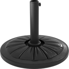 Outsunny Kerek Napernyő Álmosztály Alap 13 kg-os HDPE Betöltött Beton Súlyozással Ø38/48 mm-es Napernyő Polchoz Ø43x32 cm Fekete | Aosom