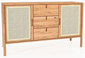 Alacsony tölgyfa komód 142x84 cm Pola - The Beds