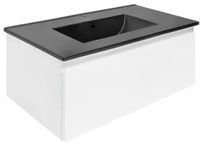 Fürdőszobaszekrény mosdókagylóval SAT B-WAY 79x30x45 cm fehér fényes BWAY80WU4B