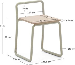 Bézs fém gyerek szék Tinn – Kave Home