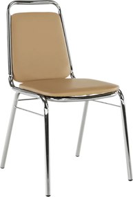 Szék tárgyalóterembe, barna textilbőr, ZEKI