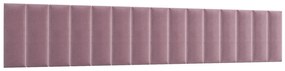 Kárpitozott panel 15 db.  Quadra 300x60 cm (rózsaszín). 1052003