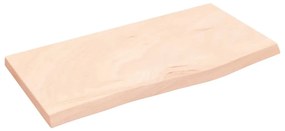 kezeletlen tömör tölgyfa fali polc 60x30x2 cm