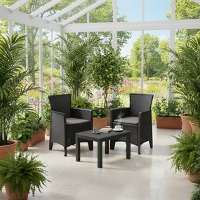 Kerti garnitúra FOREST, 3 részes, antracit színben I.P.A.E-Progarden