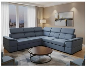 Univerzális, ággyá nyitható sarokkanapé tárolóval GRANADA kék