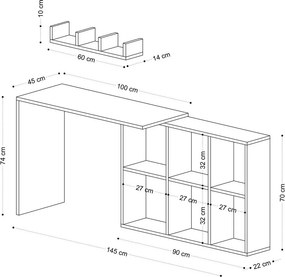 Jack White and Oak íróasztal