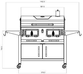 Avenberg FENIX Kerti grill füstölővel
