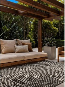 Fekete-krémszínű kültéri-beltéri szőnyeg 160x230 cm Haringey Barkham – Ted Baker