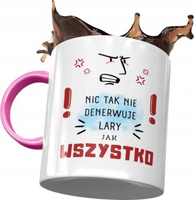 Rózsaszín Bögre Lara Feleség Barátnő Ajándék Nyomtatott Fotóval