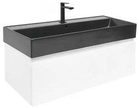 SAT B-WAY Fürdőszobaszekrény mosdóval 99x30x45 cm fehér fényes BWAY100WU2BB