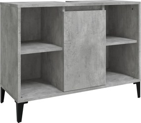vidaXL betonszürke szerelt fa mosdószekrény 80 x 33 x 60 cm