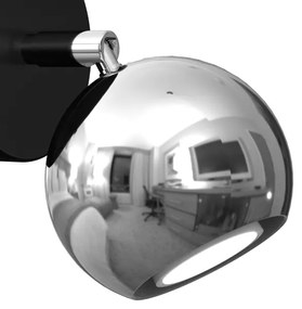 Fali spotlámpa COMET 1xGU10/8W/230V fekete/fényes króm