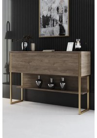 Komód Luxe - Gold, Walnut