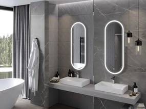 Mexen Bono megvilágított fürdőszobai tükör 45 x 120 cm, LED 6000K, páramentesítő - 9816-045-120-611-00