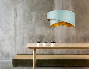 Menta színű textil búrás függőlámpa Glimex Abazur Premium 1xE27 GA0111