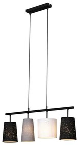 Brilo 4027-045 - Csillár zsinóron SHADES 4xE27/40W/230V