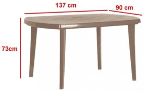 Elise műanyag kerti asztal