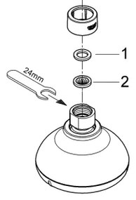 GROHE 27606001 - NEW TEMPESTA 100 zuhanyfej, 100 mm, polírozott króm