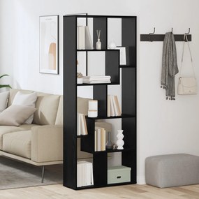 Falat elválasztó könyvespolc Fekete tölgy 67x25x161.5 cm Szerelt fa
