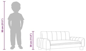 világosszürke gyerek szövetkanapé 70 x 45 x 30 cm