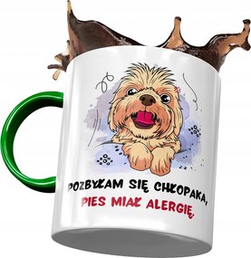 Zöld Kutyás Bögre Kutyával Cuki Ajándék Nyomtatott Fotóval