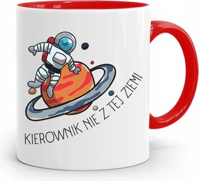 Piros Bögre A Vezetőnek Nem Ebből A Földből, fényképes nyomattal