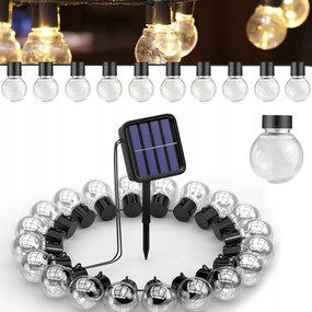 Napelemes Kerti Füzér Kültéri 30x Led izzó Lámpák