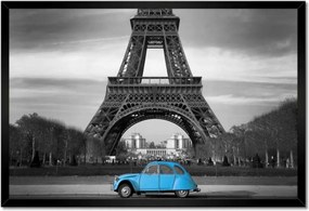 Poszterek keretben 60x40 Autó Eiffel-torony