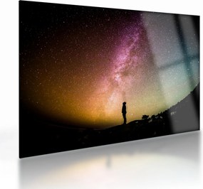 Kép - égbolt tele csillagokkal (üvegen) (70x50 cm)