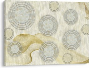 Kép - absztrakció, márvány körök (70x50 cm)