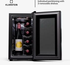 Klarstein Shiraz 8 Uno, függőleges borhűtő, 8 palack, 8 - 18 °C, érintős vezérlés