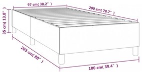 zöld szövet ágykeret matrac nélkül 100x200 cm