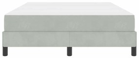 Boxspring ágy matraccal Világosszürke 140 x 190 cm Bársony