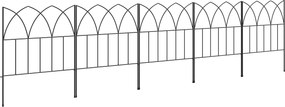 Outsunny Kerti Kerítések 205x45,5 cm 5 db-os Dekoratív Fém Kerti Kerítés Szabad Kombináció Állat Barrierd a Teraszra, Patiokra és Kertjeinkbe | Aosom