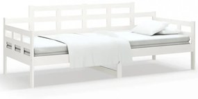 fehér tömör fenyőfa kanapéágy 80x200 cm