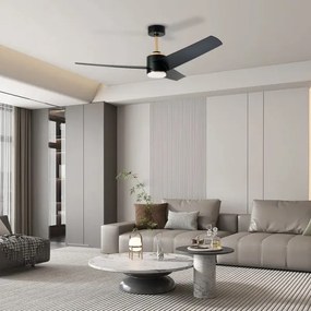 Immax NEO 07280L -LED Mennyezeti ventilátor BEAUTY 18W/230V fekete Wi-Fi Tuya + távirányító