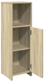 sonoma tölgy színű szerelt fa fürdőszobaszekrény 30x30x95 cm
