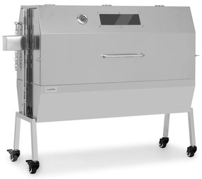 Klarstein Sauenland Pro XL, malacsütő grill, forgó nyárs, 13 W, 4 kerék, rozsdamentes acél