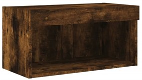 füstös tölgy színű TV-szekrény LED-világítással 60 x 30 x 30 cm