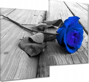 Vászonkép 80x70 Kék rózsa Ajándék