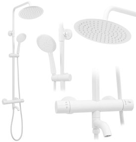 Rea Lungo, zuhanygarnitúra termosztatikus csapteleppel, fehér, REA-P6608