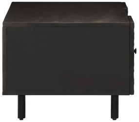 fekete tömör mangófa dohányzóasztal 100 x 54 x 40 cm