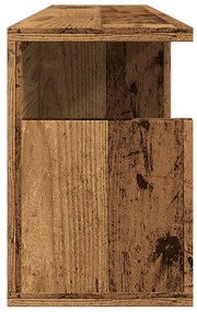 antik fa színű szerelt fa faliszekrény 80 x 20 x 30 cm