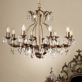 ONLI - Csillár láncon TERESA 8xE14/6W/230V bronz