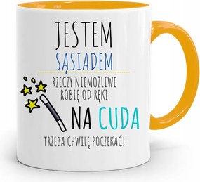 Szomszédnak Sárga Ajándék Bögre fényképes nyomtatással